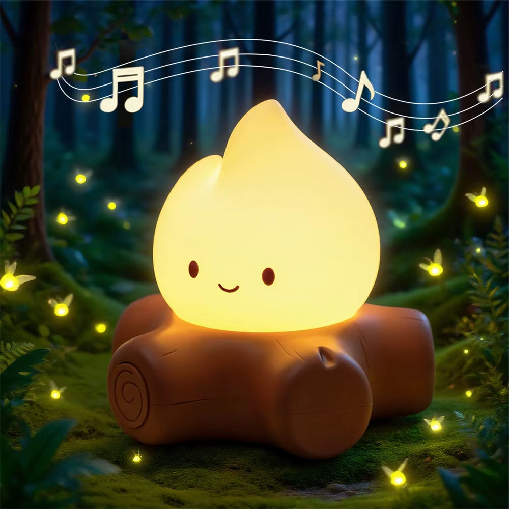 Campfire Glow Sleep Light with White Noise